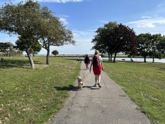 Coalhouse Fort Park - welcome relief from the concrete walls!